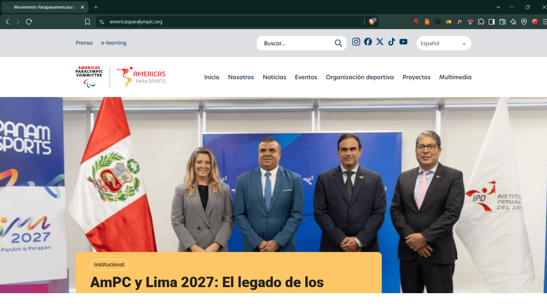 Americas Paralympic Committee - Sitio institucional del movimiento parapanamericano